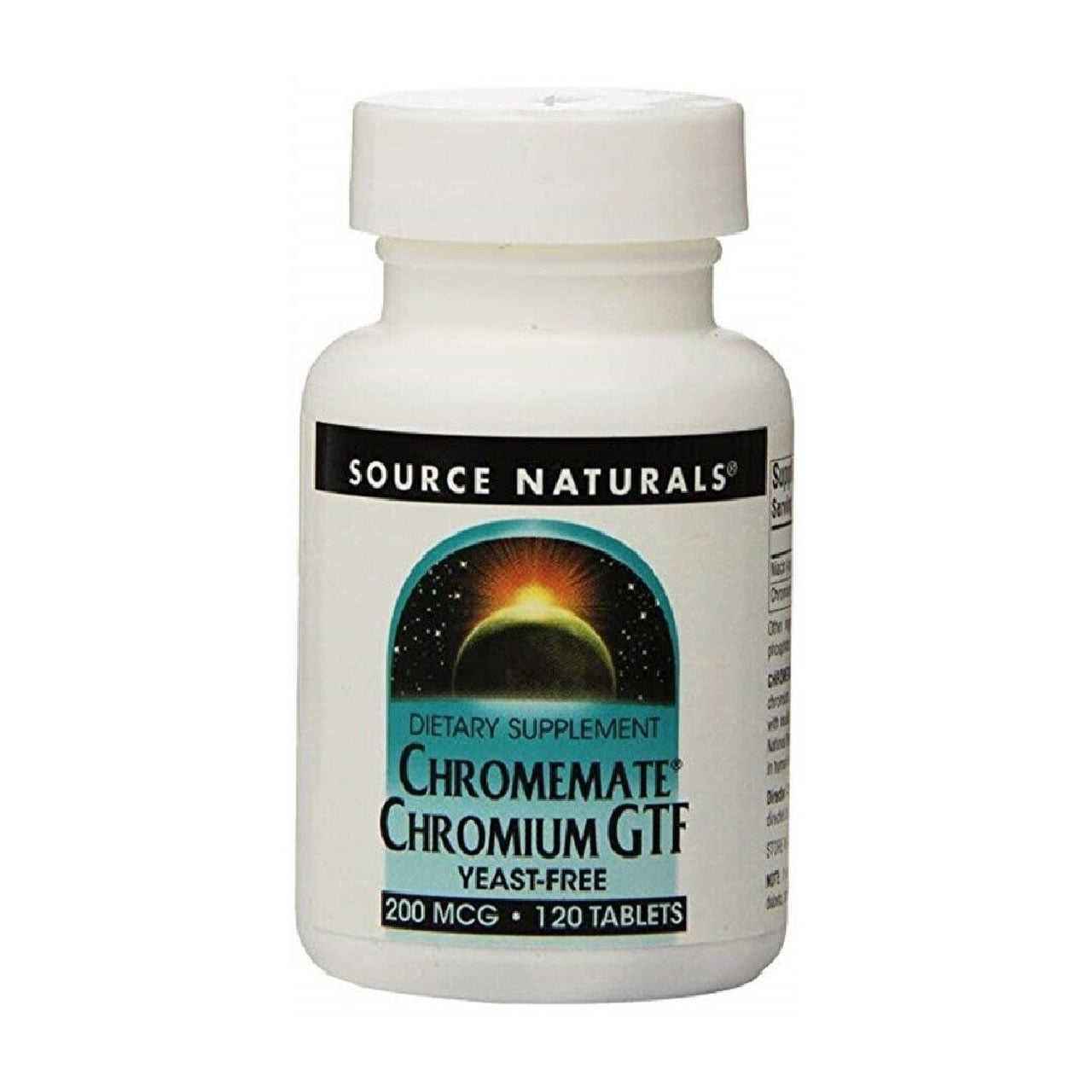 Хром Source Naturals ChromeMate Chromium GFT 200 мкг, 120 таблеток